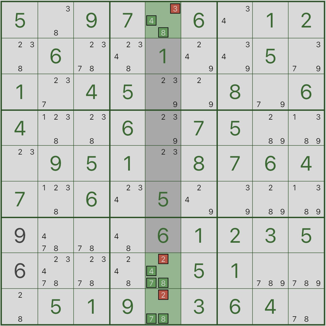 Hidden subset example